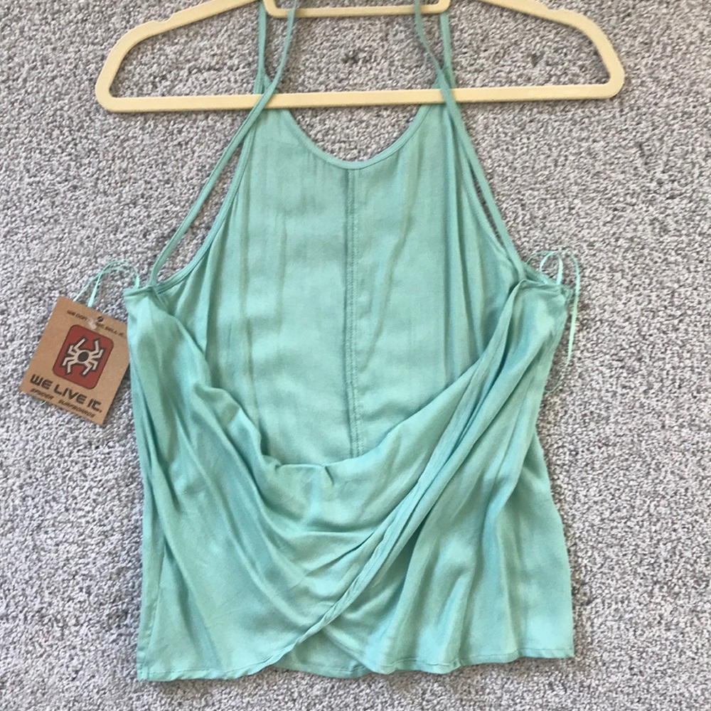 Open back halter top